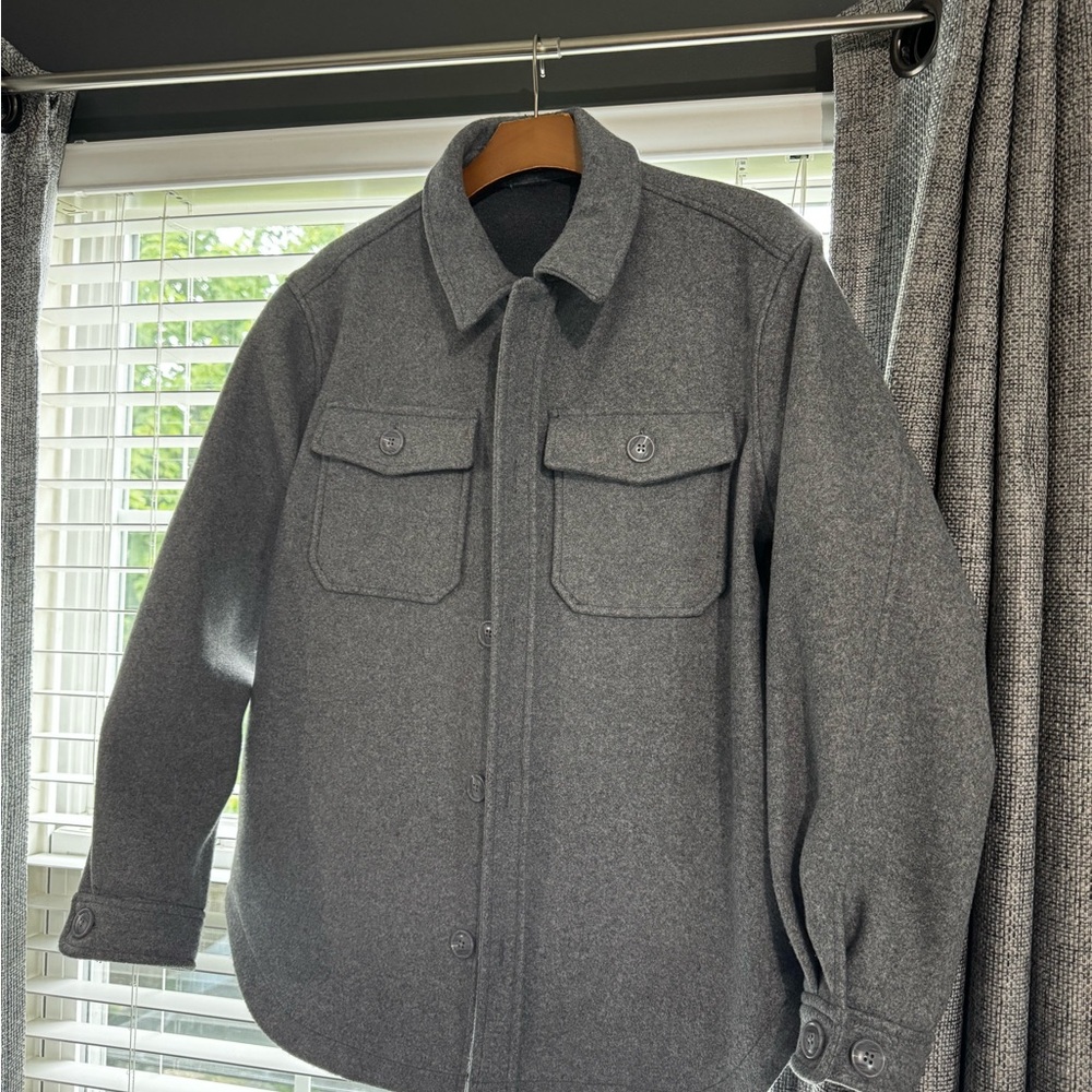 Zara Men's Charcoal Shirt Jacket